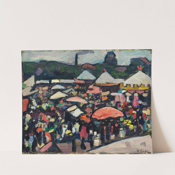 Jahrmarkt am Kesselbrink in Bielefeld by Hermann Stenner