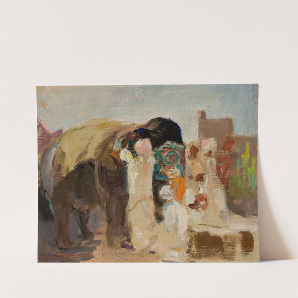Jaipur – painting the elephant. From the journey to India (1907) by Jan Ciągliński