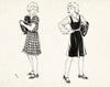 Jannie en Lenie met schooltassen