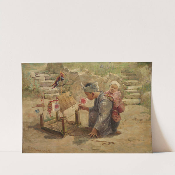 Japanese Boy Building a Man-of-War by J. Charles Arter