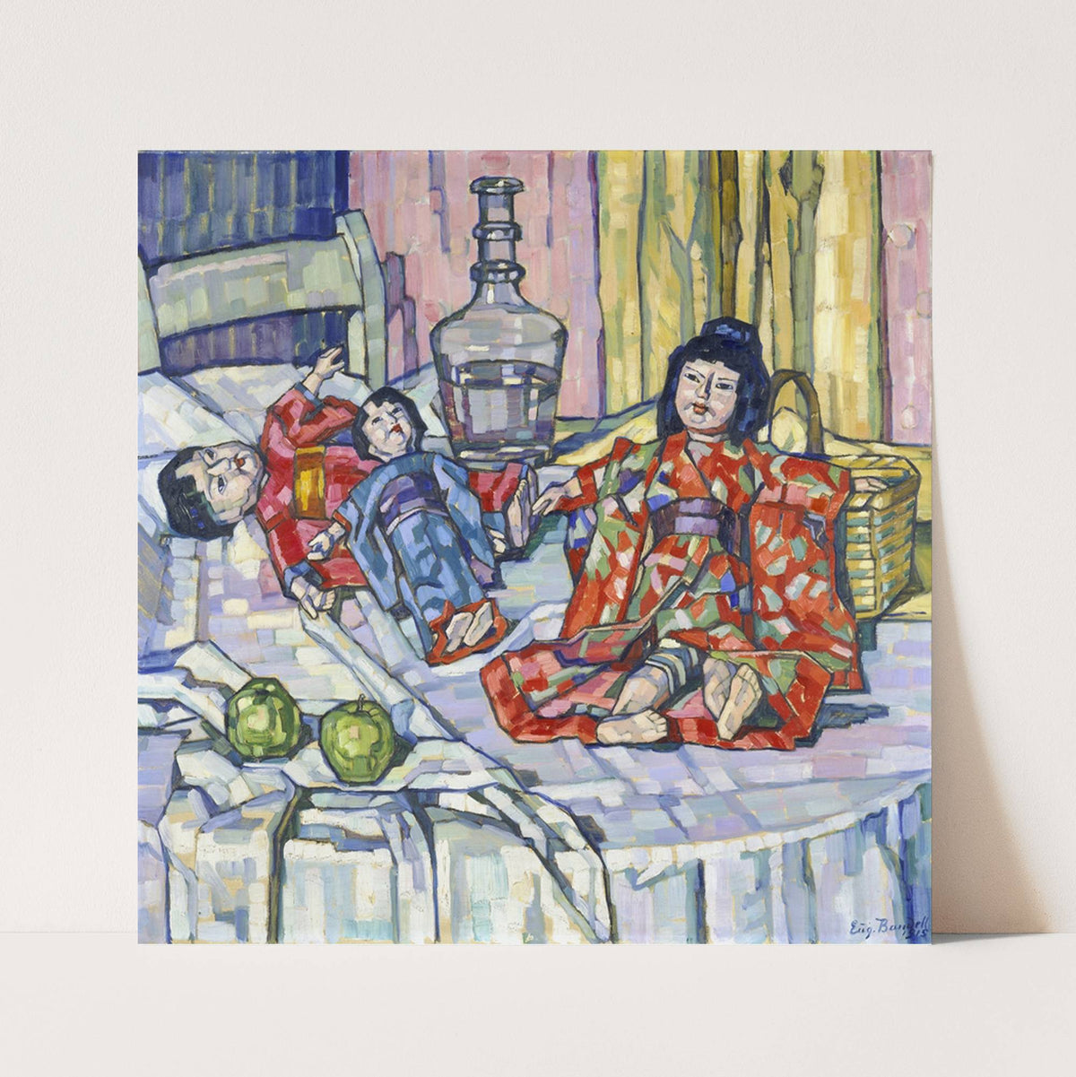 Japanese Dolls With Apples (1915) by Eugenie Bandell