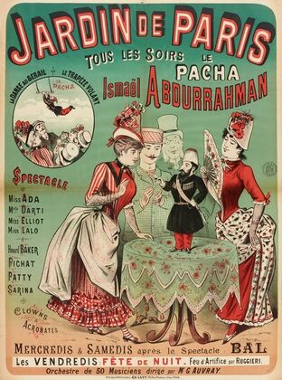 Jardin De Paris Tous Les Soirs Le Pacha Ismaël Abdurrahman Spectacle (1882-1888)