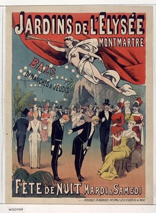 Jardins de l’Elysée Montmartre. Bal dimanche et jeudis (1886)