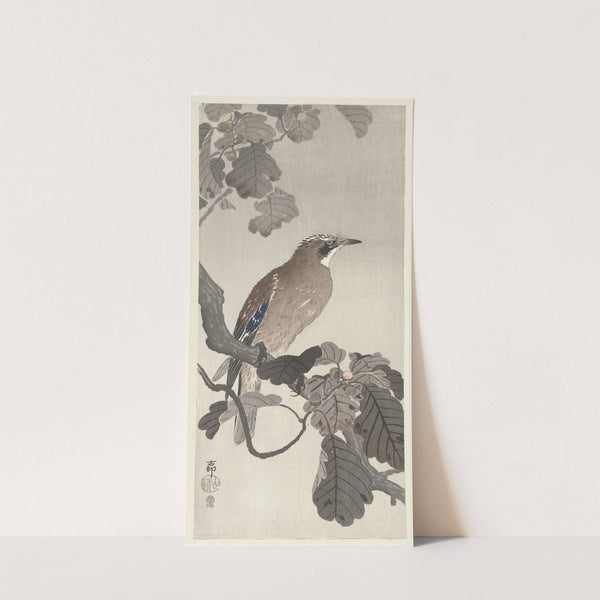 Jay on tree branch by Ohara Koson