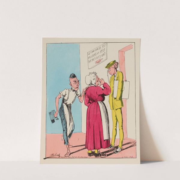 Je croyais vous avoir déjà dit, Clorinde, que je n’aimais pas à vous voir causer aussi longtemps, avec les jeunes gens by Moloch (Alphonse Hector Colomb)