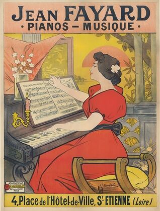 Jean Fayard. Pianos – Musique. 4, place de l’hôtel de ville, St Etienne (Loire) (1900)