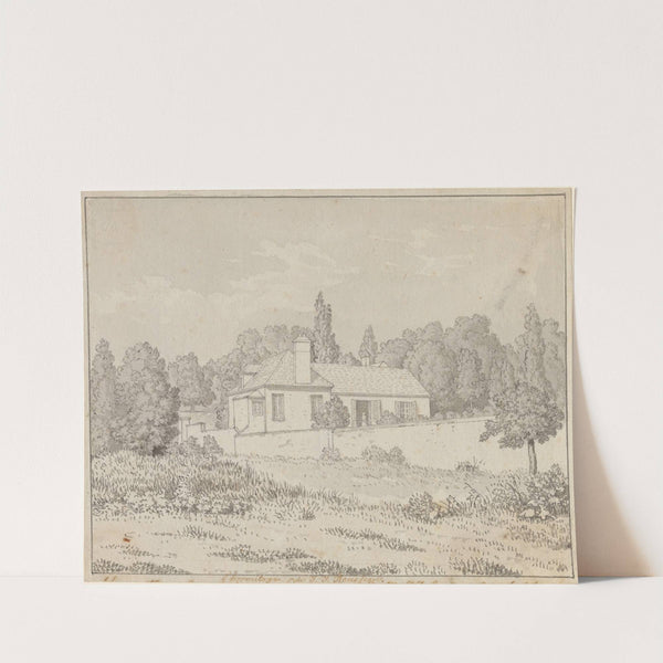 Jean Jacques Rousseaus hus i slotsparken i Ermenonville by Christoffer Wilhelm Eckersberg