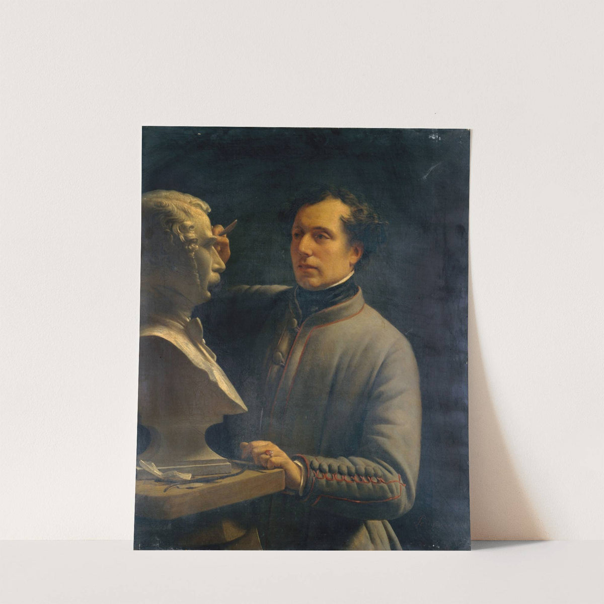 Jean-Pierre Dantan (1800-1869), sculpteur, modelant le buste de Pérignon by Alexis-Joseph Pérignon