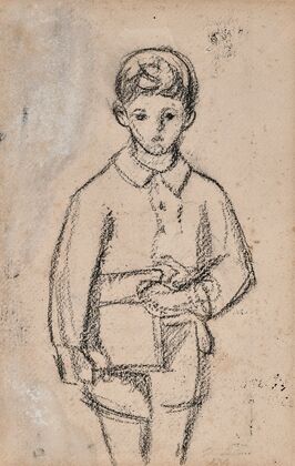 Jean portant son cartable (1915)