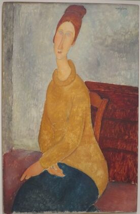 Jeanne Hébuterne in yellow sweater (1918)
