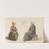 Jente i hverdagsdrakt, Voss; kvinnehode; Guro Vossebakken (1855) by Adolph Tidemand