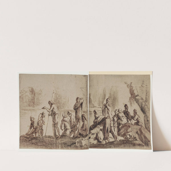 Jesu Dåb samt en gruppe tilskuere by Sigismondo Caula