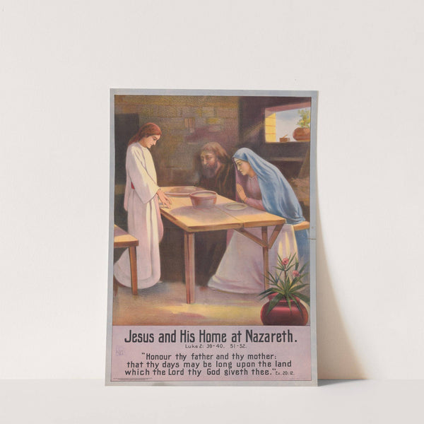 Jesus and his home at Nazareth (1905) by Stecher Litho. Co