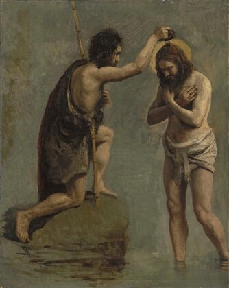 JÃ©sus et Saint-Jean (Ã©tude pour ‘Le baptÃªme du Christ’)