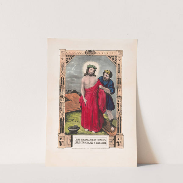 Jesus is despoiled of his vestments (1848) by Currier & Ives.