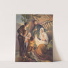 Jesus laid in a manger by Stecher Litho. Co