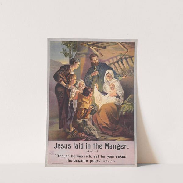 Jesus laid in the manger (1905) by Stecher Litho. Co