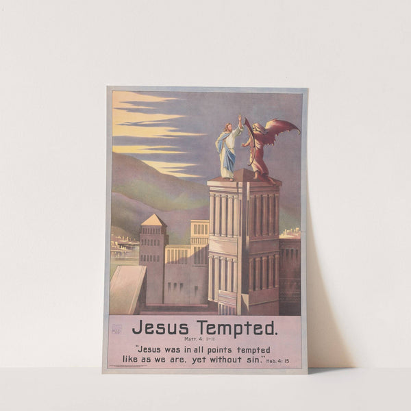 Jesus tempted (1905) by Stecher Litho. Co