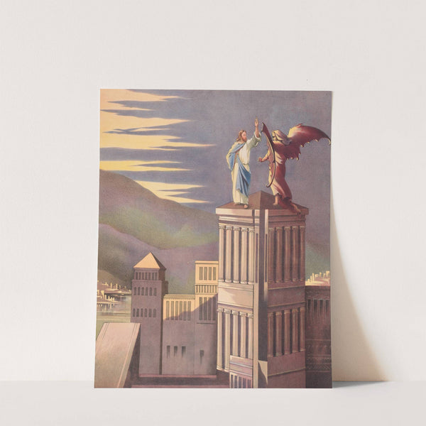 Jesus Tempted by Stecher Litho. Co