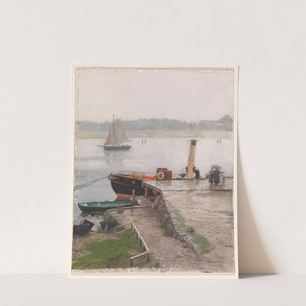 Jetty, Travemünde by Hans Gude