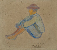 Jeune breton assis