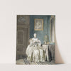 Jeune Brodeuse à la cage by Jacobus Buys