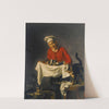 Jeune Commis Avec Chiots Et Chatons by Joseph Bail