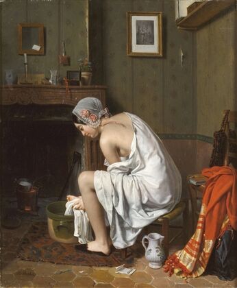 Jeune femme à sa toilette