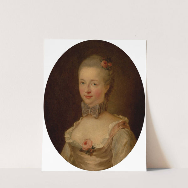 Jeune femme aux fleurs dans les cheveux by Louis-Michel Van Loo