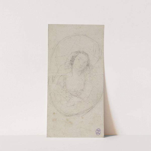 Jeune femme dite &#039;dans un ovale&#039; by Narcisse-Virgile Diaz de La Peña