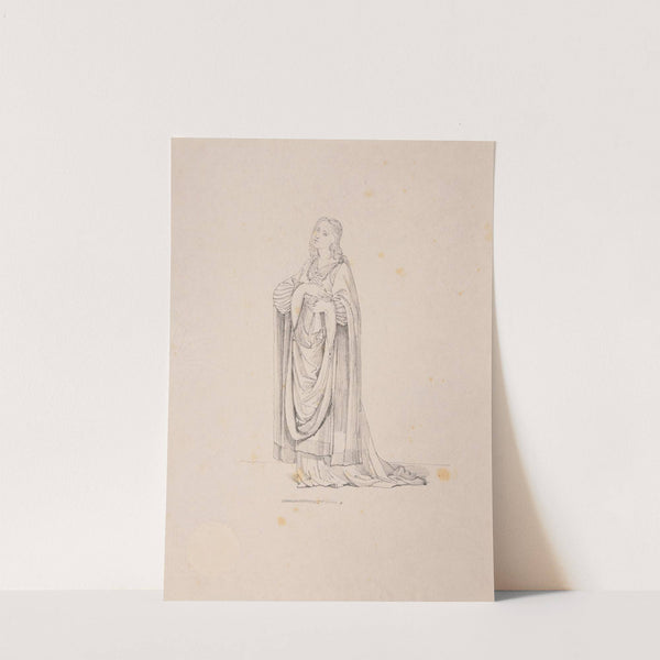 Jeune femme en costume XVe s. by Jacques-Raymond Brascassat