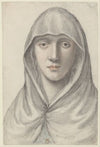 Jeune femme portant un voile, vue de face