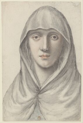 Jeune femme portant un voile, vue de face
