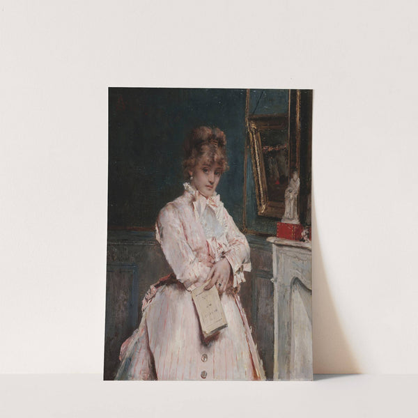 Jeune femme tenant un livre (1870) by Alfred Stevens