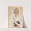 Jeune Femme Tenant Une Fleur (Portrait De Jeanne Samary) by Pierre-Auguste Renoir