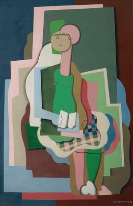Jeune fille assise (Portrait de la fille de l’artiste) (1926) — size preview