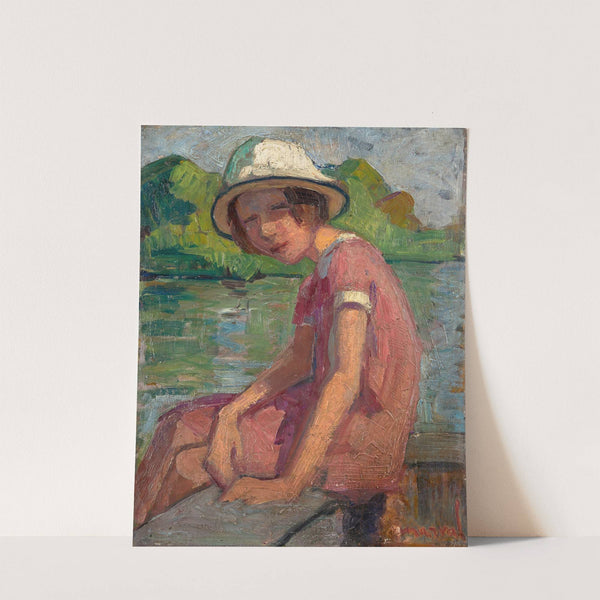 Jeune fille au bord de l&#039;eau by Jacqueline Marval