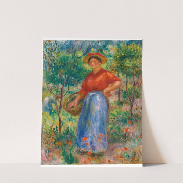Jeune Fille Au Panier (Gabrielle Au Jardin) by Pierre-Auguste Renoir