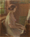 Jeune fille au piano. Portrait de Mademoiselle Warnier
