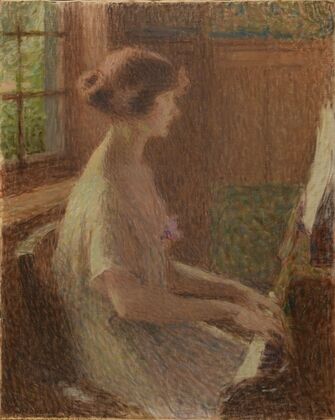 Jeune fille au piano. Portrait de Mademoiselle Warnier