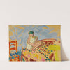 Jeune fille au turban vert assise sur un sofa (circa 1920-1923) by Henri Lebasque