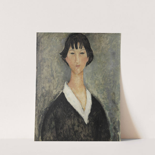 Jeune Fille Aux Cheveux Noirs by Amedeo Modigliani