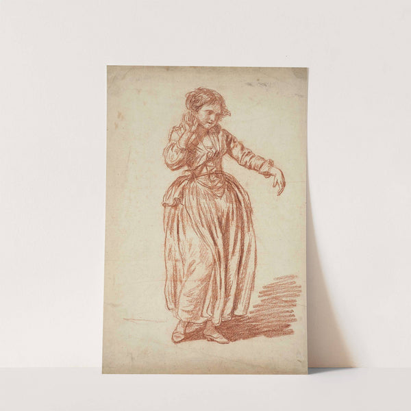 Jeune fille debout, la main droite sur l’oreille by Jean-Baptiste Greuze