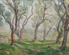 Jeune fille endormie sous les arbres