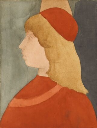 Jeune Homme, Vu De Profil; Copie D’apres ‘les FunÃ©railles De St. Baernardin’ De Pinturicchio