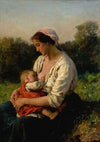 Jeune Mère Allaitant Son Enfant