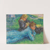 Jeunes filles couchées sur l’herbe (Two Girls Lying on the Grass) (1900) by Jean Peské