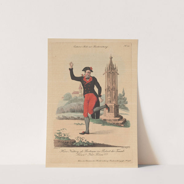 Johann Nepomuk performing in the 1833 stage production Robert der Teuxel (1838) by Johann Christian Schoeller