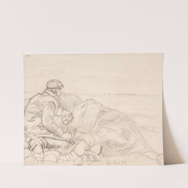Johannes Larsen gør studier by Fritz Syberg