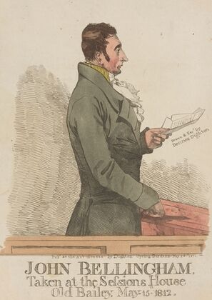 John Bellingham. Taken at the Sessions House, Old Bailey, May-15-1812 (1812)